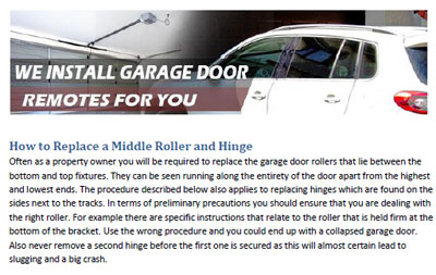 How to Replace a Roller and Hinge - Garage Door Repair Union City